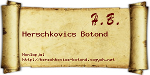 Herschkovics Botond névjegykártya